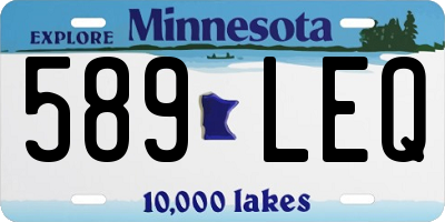 MN license plate 589LEQ