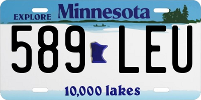 MN license plate 589LEU