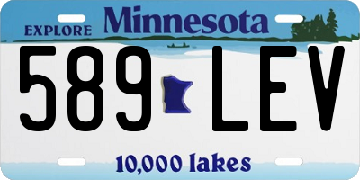 MN license plate 589LEV