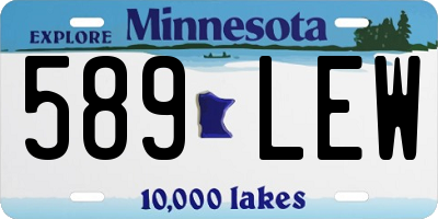 MN license plate 589LEW