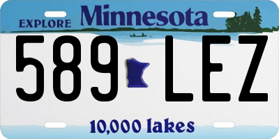 MN license plate 589LEZ