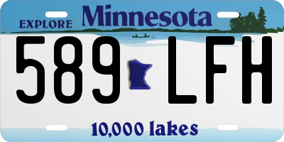 MN license plate 589LFH