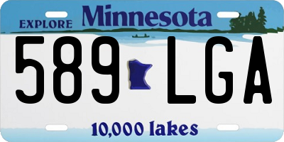 MN license plate 589LGA