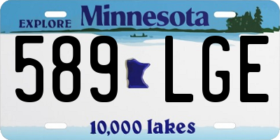 MN license plate 589LGE