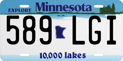 MN license plate 589LGI