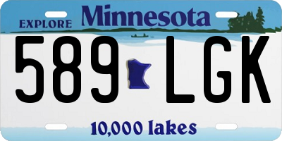 MN license plate 589LGK