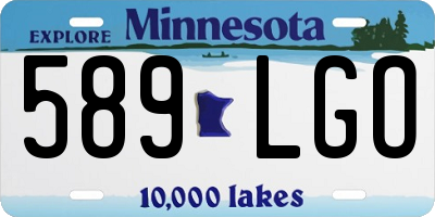MN license plate 589LGO