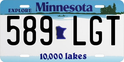MN license plate 589LGT