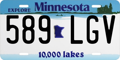 MN license plate 589LGV