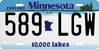 MN license plate 589LGW