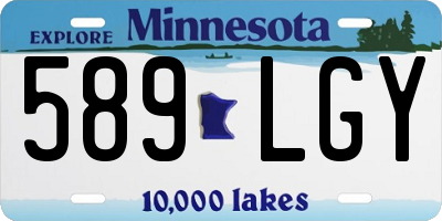 MN license plate 589LGY