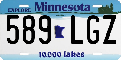 MN license plate 589LGZ