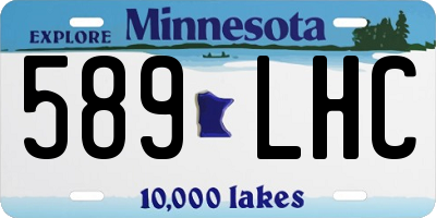 MN license plate 589LHC