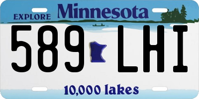MN license plate 589LHI