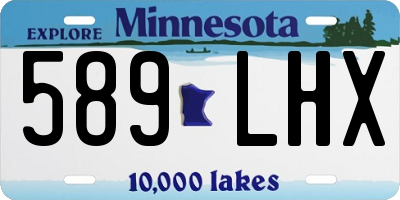 MN license plate 589LHX