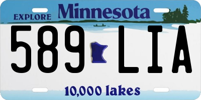 MN license plate 589LIA