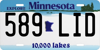 MN license plate 589LID