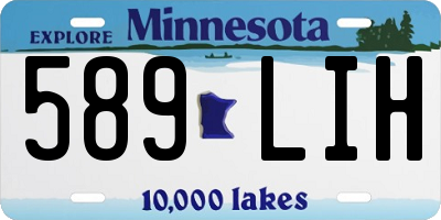 MN license plate 589LIH