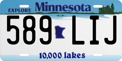 MN license plate 589LIJ