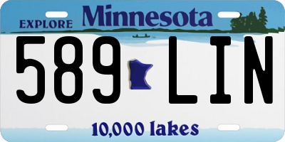 MN license plate 589LIN