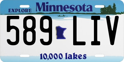 MN license plate 589LIV