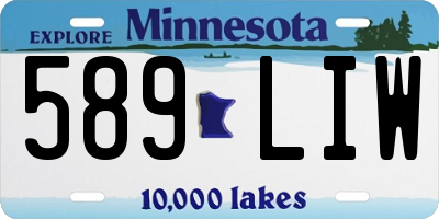 MN license plate 589LIW