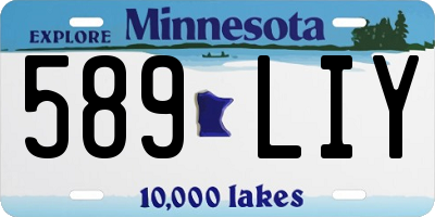 MN license plate 589LIY