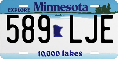 MN license plate 589LJE