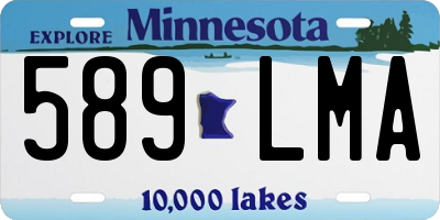 MN license plate 589LMA