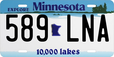 MN license plate 589LNA