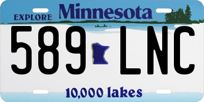 MN license plate 589LNC