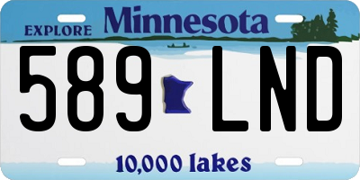 MN license plate 589LND