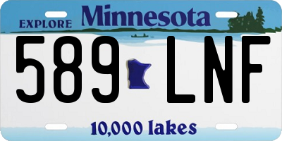 MN license plate 589LNF
