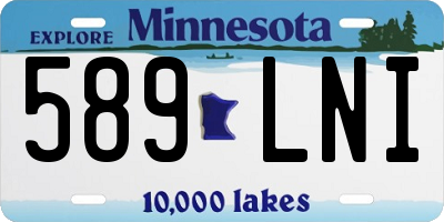MN license plate 589LNI