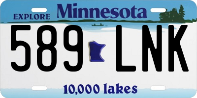 MN license plate 589LNK