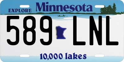 MN license plate 589LNL