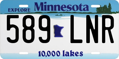 MN license plate 589LNR