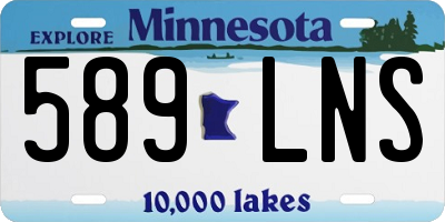 MN license plate 589LNS
