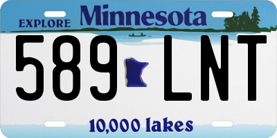 MN license plate 589LNT