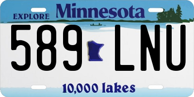 MN license plate 589LNU