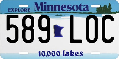 MN license plate 589LOC