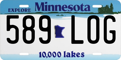 MN license plate 589LOG