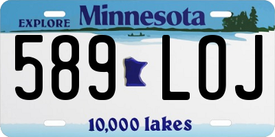 MN license plate 589LOJ