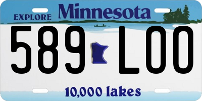 MN license plate 589LOO