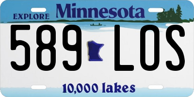 MN license plate 589LOS