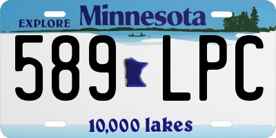 MN license plate 589LPC