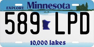 MN license plate 589LPD
