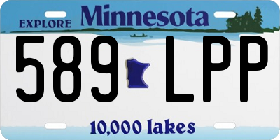 MN license plate 589LPP