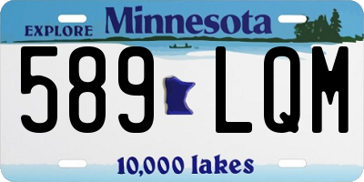 MN license plate 589LQM