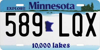 MN license plate 589LQX